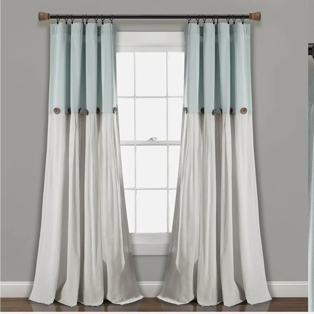 Elegant Two-Tone Sheer Curtain Panel (ONE PANEL)